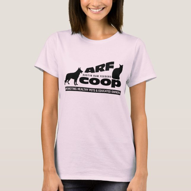 Camiseta ARF Coop negro sobre blanco (Anverso)