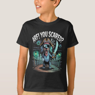 Camiseta Arf Tienes Miedo_ Perro Dachshund Divertido Hallow