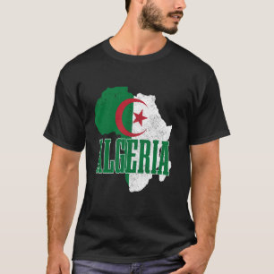 Camiseta Argelia Bandera argelina raíces africanas vintage