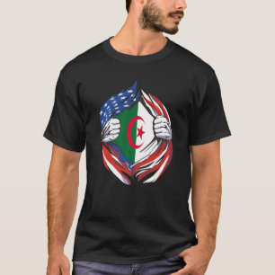 Camiseta Argelia Bandera estadounidense orgullosa de mi her