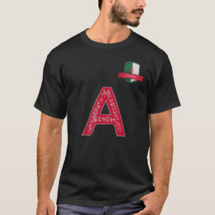 Camiseta Argelia Carta del Grupo de Bandera Humana A Verde 