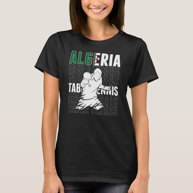 Camiseta Argelia Mesa de ping pong apoya al Ping Pong T arg (Anverso)