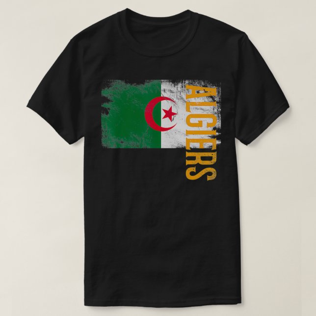 Camiseta Argelia, Para Hombres, Mujeres Y Niños Argelinos  (Diseño del anverso)