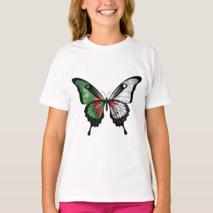 Camiseta Argelia Pegatina de la bandera de la mariposa de c
