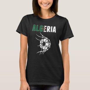 Camiseta Argelia: Pelota De Fútbol En Red De Apoyo Al Fútbo