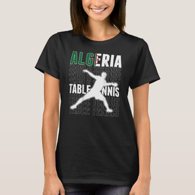 Camiseta Argelia: Ping Pong, apoyo al tenis de mesa en Arge (Anverso)