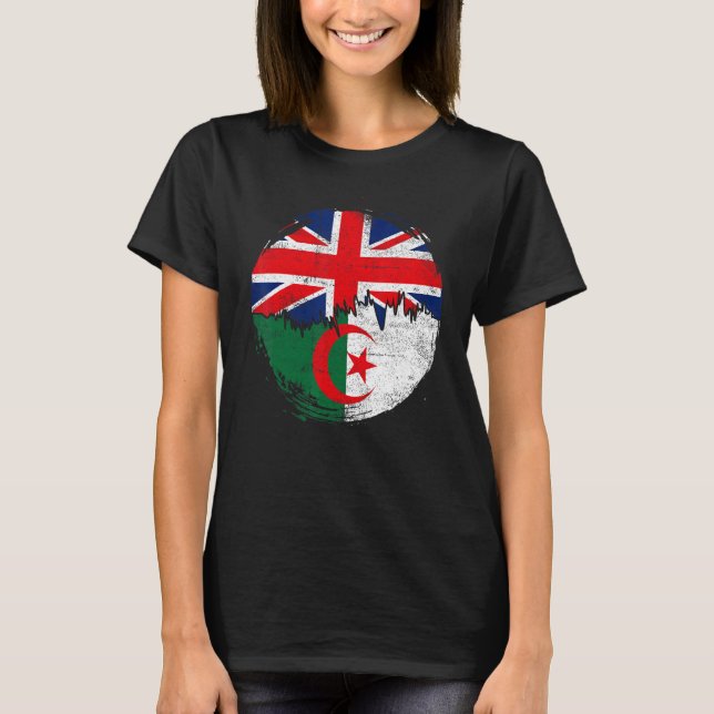 Camiseta Argelia vintage con bandera británica (Anverso)
