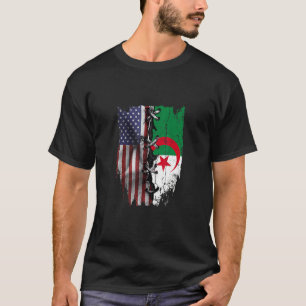 Camiseta Argelino cultivado estadounidense raíz Bandera de