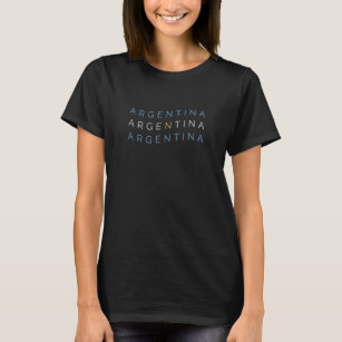 Camiseta Argentina: Bandera de texto ondeada de alma argent