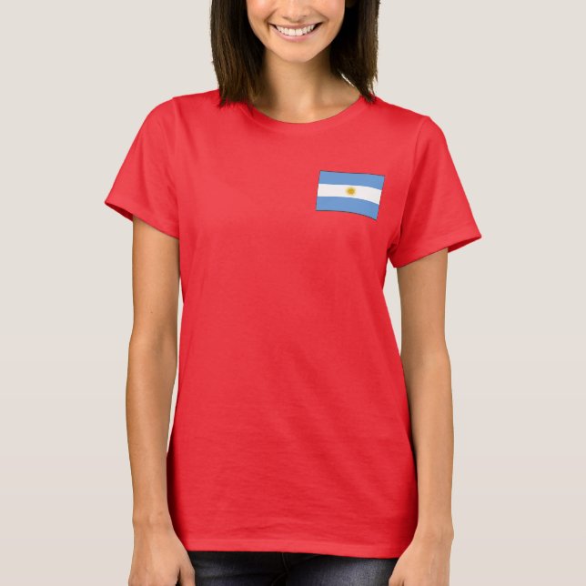 Camiseta Argentina Bandera + Mapa (Anverso)