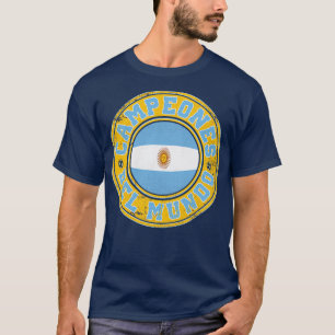 Camiseta Argentina Campeones Del Mundo 2022 Vista de época