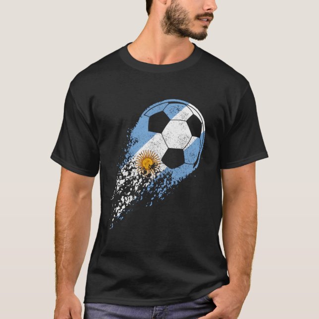 Camiseta Argentina: Copa del Mundo de Fútbol Bandera Argent (Anverso)