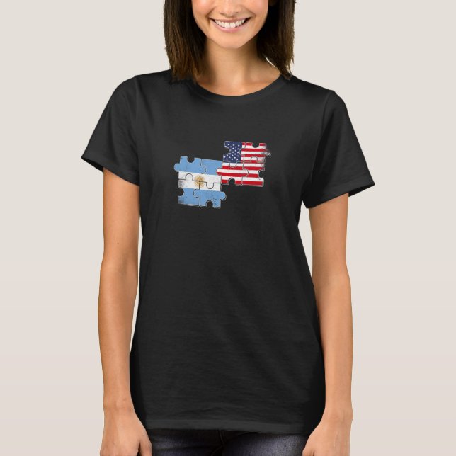 Camiseta Argentina EE.UU. País natal Argentina American Fl (Anverso)