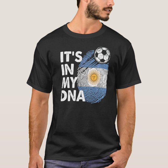 Camiseta Argentina En Mi Adn La Bandera Argentina En Argent (Anverso)