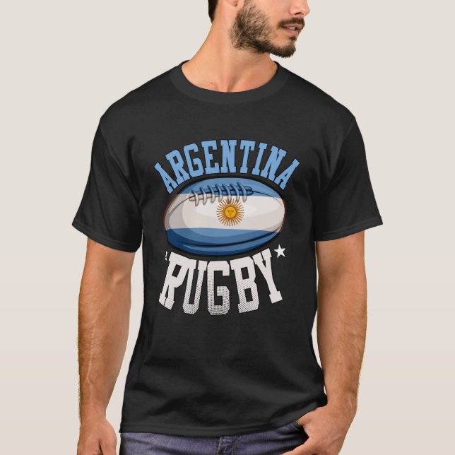 Camiseta Argentina: Fan argentina de un jugador de rugby (Anverso)