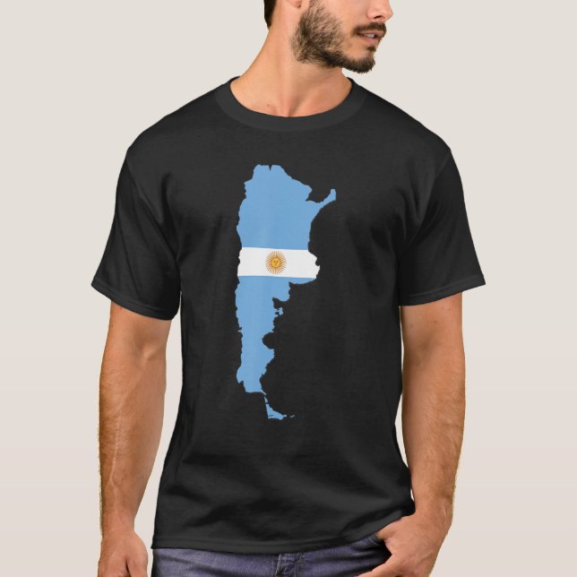 Camiseta Argentina flag in Argentina outline Argentina (Anverso)
