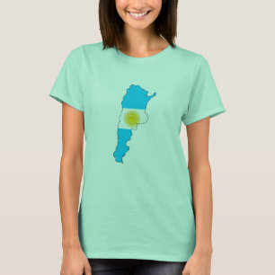 Camiseta Argentina flag map