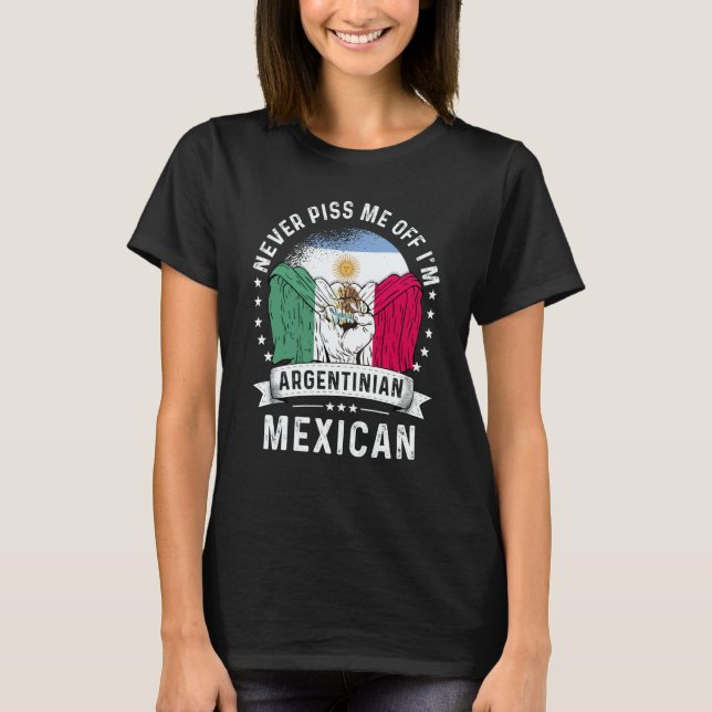 Camiseta Argentina Flag Mexico Grown  Humor Citizen Pride (Anverso)