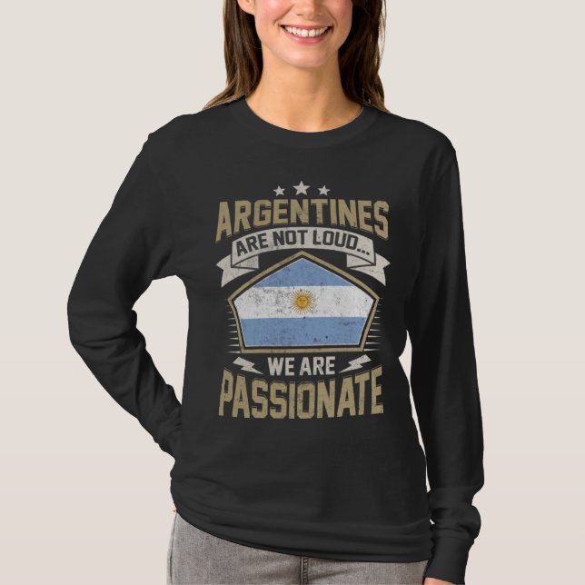 Camiseta Argentina Flag Passionate Argentinians Girls & Wom (Anverso)