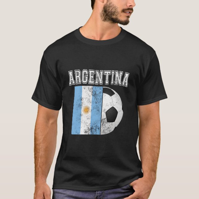 Camiseta Argentina Flag Soccer Futbol Football (Anverso)