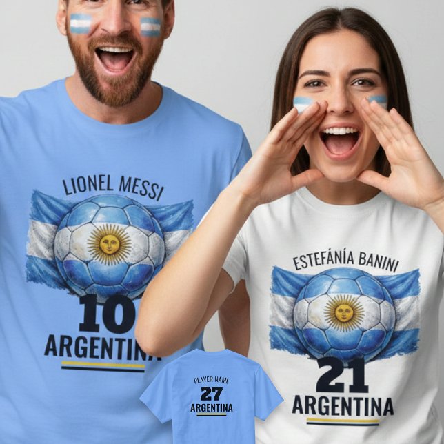 Camiseta Argentina Football National Flag Heritage Soccer  (Subido por el creador)