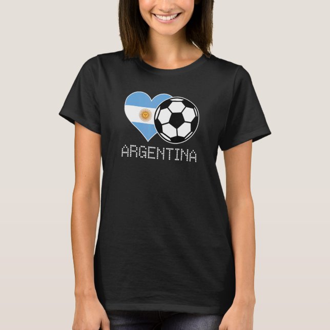 Camiseta Argentina Fútbol Bandera Argentina País Amor Pri (Anverso)