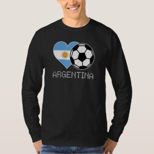Camiseta Argentina Fútbol Bandera Argentina País Amor Pri