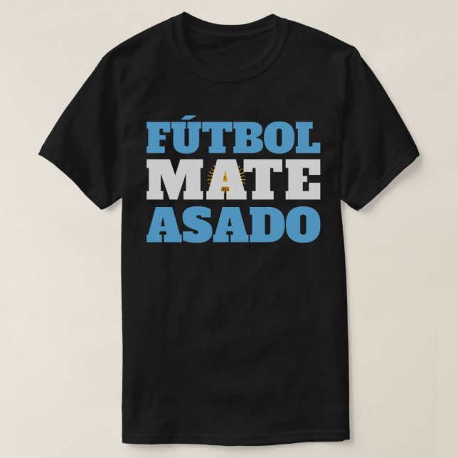 Camiseta Argentina Futbol Mate Asado (Diseño del anverso)