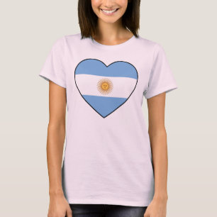 Camiseta Argentina Heart Flag Soccer