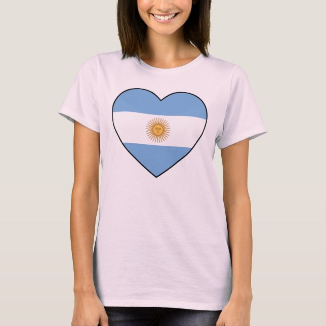 Camiseta Argentina Heart Flag Soccer (Anverso)