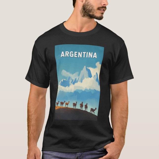 Camiseta Argentina Ilustracion Viaje de arte (Anverso)