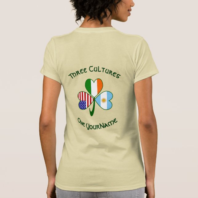 Camiseta Argentina Ireland USA Shamrock Personalize Women's (Reverso)