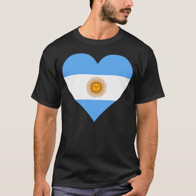 Camiseta Argentina: La bandera de la Argentina es el corazó (Anverso)