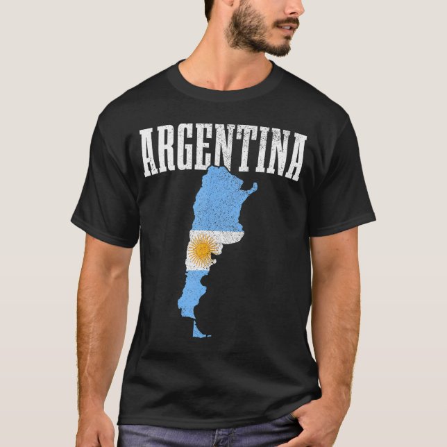Camiseta Argentina: Mapa de la bandera argentina (Anverso)