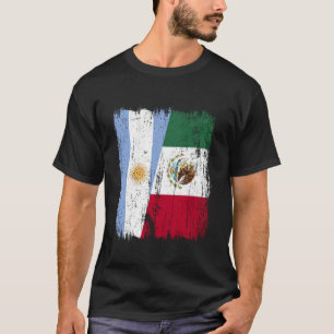 Camiseta Argentina México Media Bandera Argentino Mexicano 