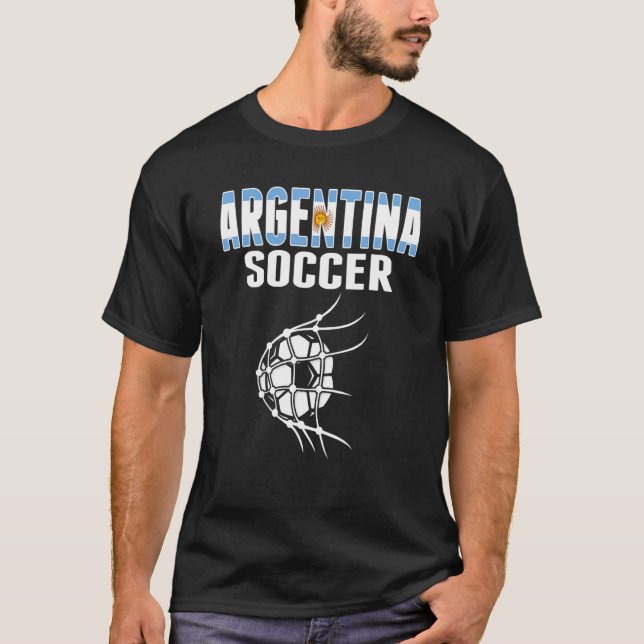 Camiseta Argentina: Pelota De Fútbol En El Nuevo Fútbol Arg (Anverso)