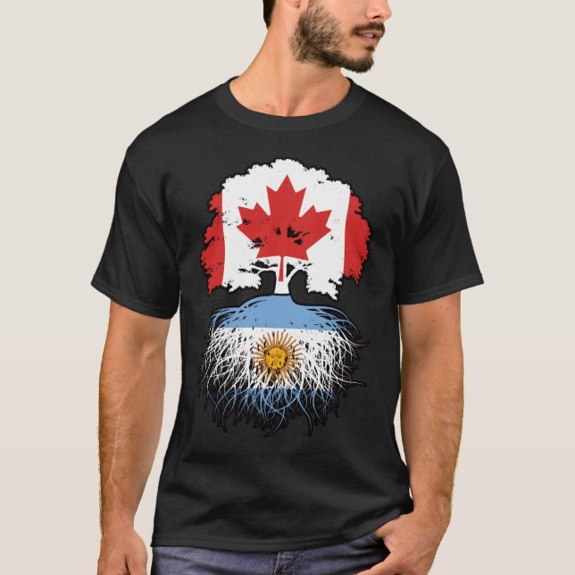 Camiseta Argentina: Raíces de árbol canadiense argentino (Anverso)