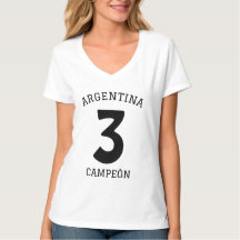 ARGENTINA WIN CAMPEÓN PERSONALIZAR PERSONALIZADO T