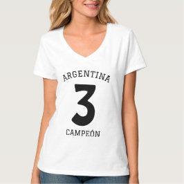 CAMISETA ARGENTINA WIN CAMPEÓN PERSONALIZAR PERSONALIZADO T