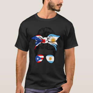 Camiseta Argentina y Puerto Rico se mezclan medio hal argen
