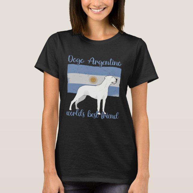 Camiseta Argentine Dogo My Best Friend Is A Dog Dogo Argent (Anverso)