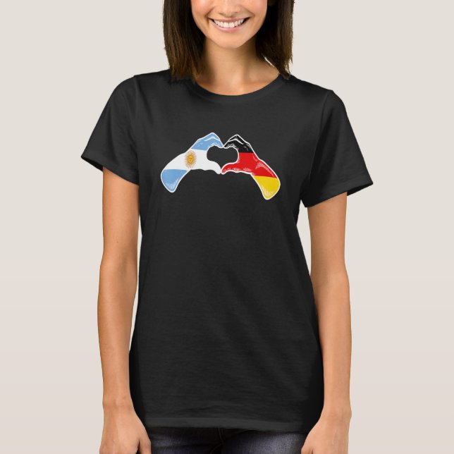 Camiseta Argentine Germany Flag - Argentinian German Heart (Anverso)