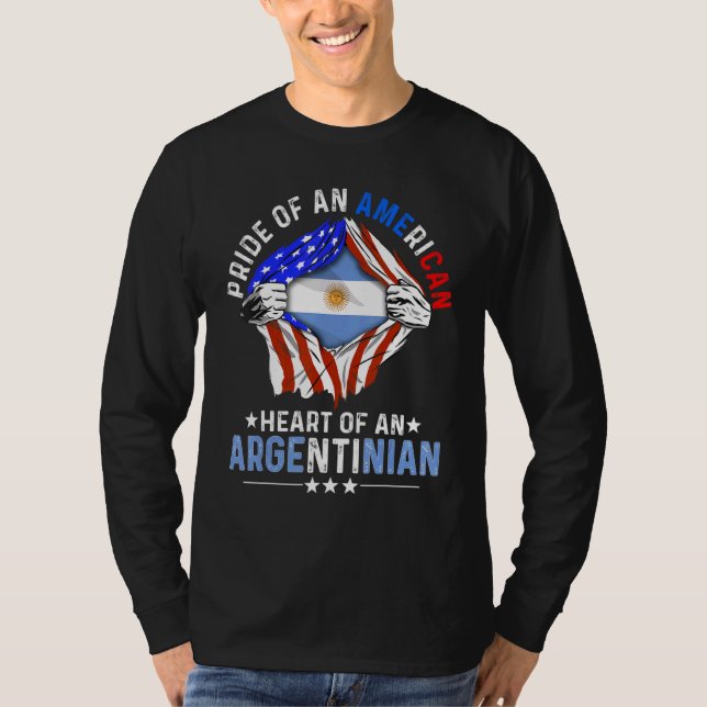 Camiseta Argentinian American America Pride Foreign Argenti (Anverso)