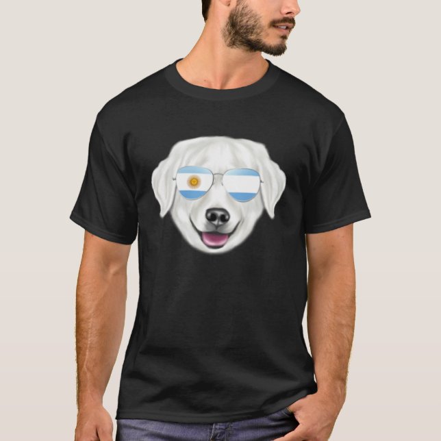 Camiseta Argentinian Flag Kuvaszok Dog Argentina Pocket (Anverso)