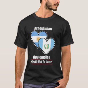Camiseta Argentino Guatemalteco Corazón Banderas Qué No Ama