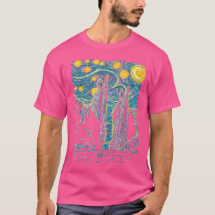 Camiseta Argonath Starry Night Van Gogh Style