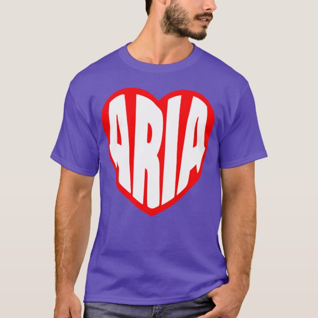 Camiseta Aria en mi corazón divertido (Anverso)