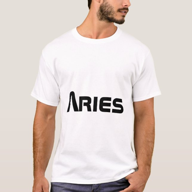 Camiseta ARIES, Abstract Design of the Zodiac Rótulo, (Anverso)