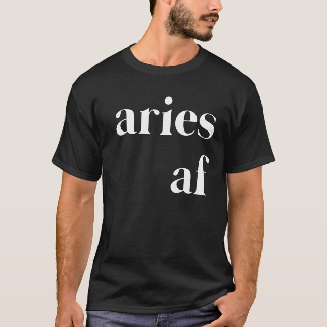 Camiseta Aries AF Mujeres hombres divertida Astrología Zodi (Anverso)