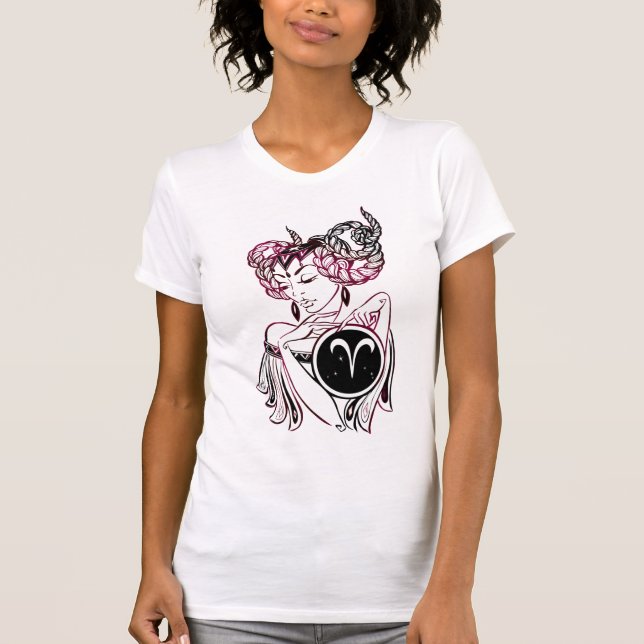 Camiseta Aries Art Deco Lady (Anverso)